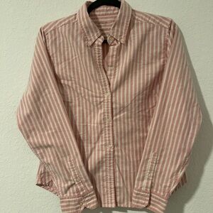 Eddie Bauer Pink and Red Striped Casual Shirt